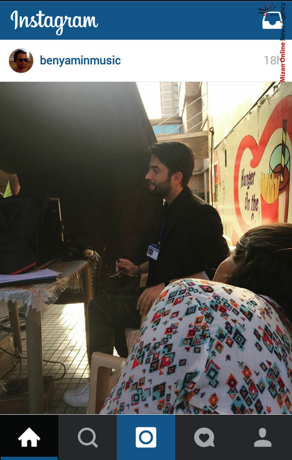 بنیامین بهادری در پشت صحنه فیلم سینمایی «سلام بمبئی»
