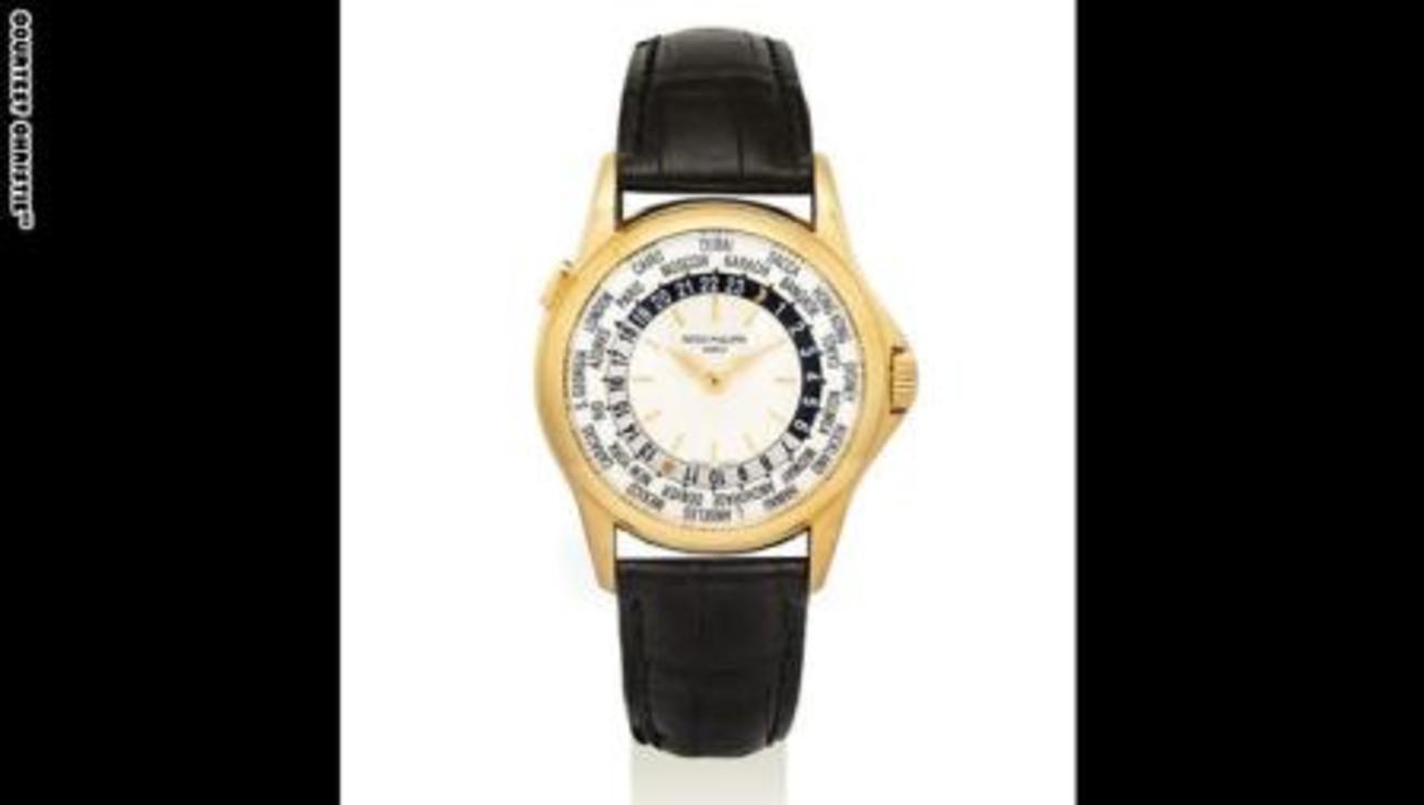 Patek Philippe ساعتی است که می تواند زمان در مناطق مختلف دنیا را نشان دهد. این ساعت از طلای 18 عیار ساخته شده و قیمت آن بین 18 تا 25 هزار دلار است. 
