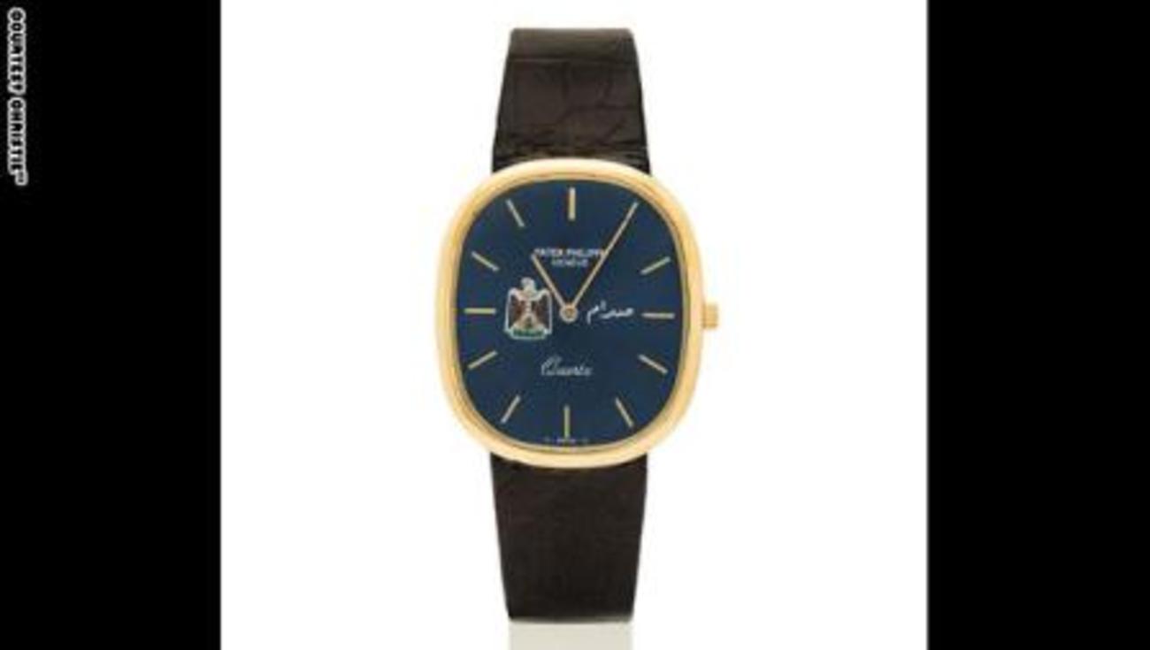Patek Philippe، در سال 1980 برای عراق ساخته شد که در آن 6 سنگ قیمتی کار شده است. قیمت این ساعت 8 تا 12 هزار دلار است. 