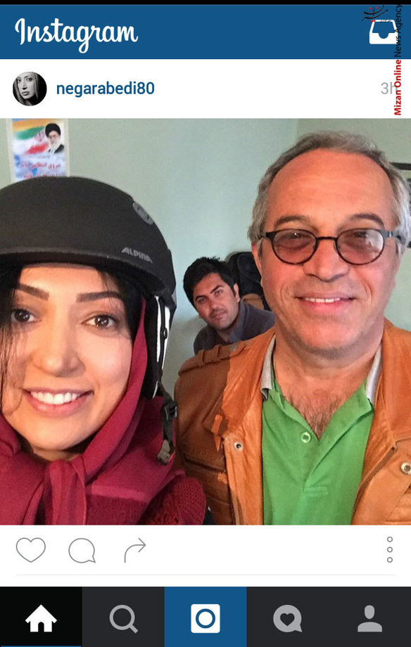 سلفی نگار عابدی با محمد حسین لطیفی