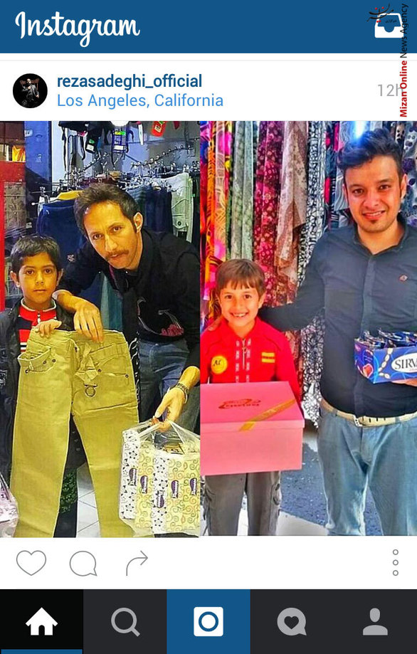 رضا صادقی که این روزها در تور کنسرت آمریکا به سر می برد در تازه ترین پست خود در اینستاگرام نوشت: 
دود و درود و درود به غيرت و همت يارانم .... لبخند اون بچه و برق نگاهشون بهترين اتفاق امساله .... ممنونم عزيزانم كه ثابت كردين ايرانى يه قلب صاف داره فارغ از هر زنده باد و مرده باد ...... اولين عكسها از عيدى براى فرشته خيابان 
و خوشحالم كه اين حركت مردمى با لبخند كودكان كار معصوم شروع شد ... قابل توجه دهان هاى باز و بى مغز اين عكس گرفتن دو تا اتفاق داره، هم ثبت لحظه ايى اسمانى هم اون بچه براى روزهاى عيد و عيدى كه گرفته خاطره داره و احساس مهم بودن و با ارزش بودن 
