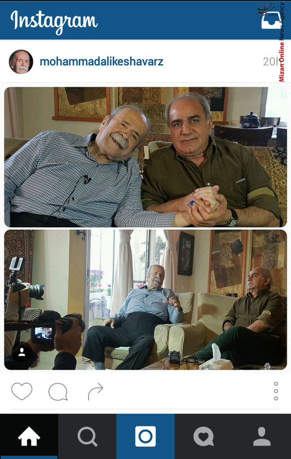 عیادت پرویز پرستویی از استاد محمد علی کشاورز