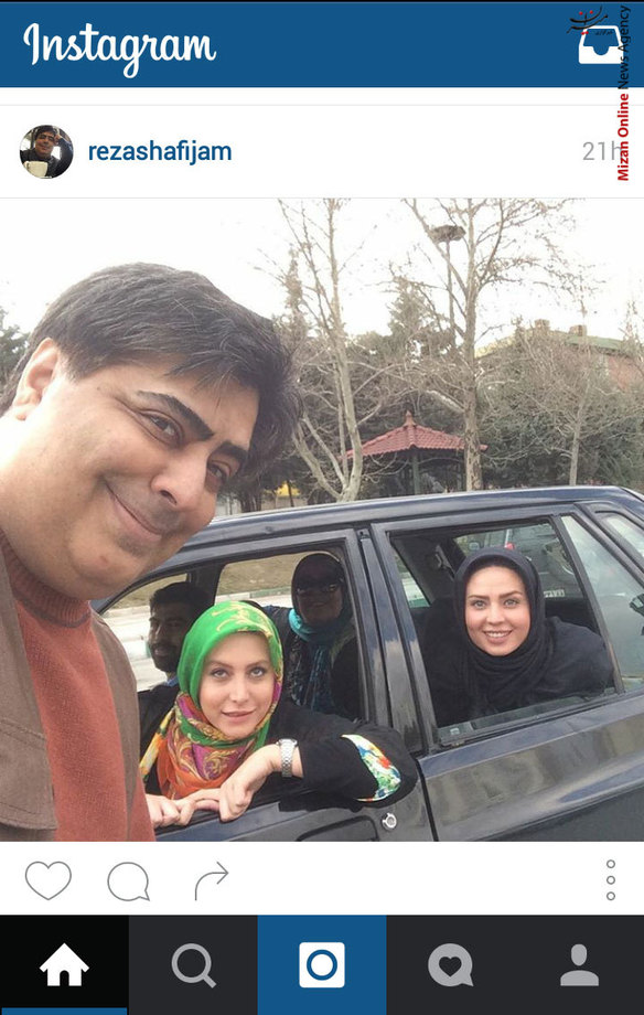 جدیدترین سلفی رضا شفیعی جم با بازیگران زن