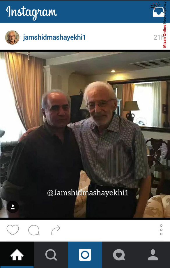 عیادت پرویز پرستویی از استاد جمشید مشایخی