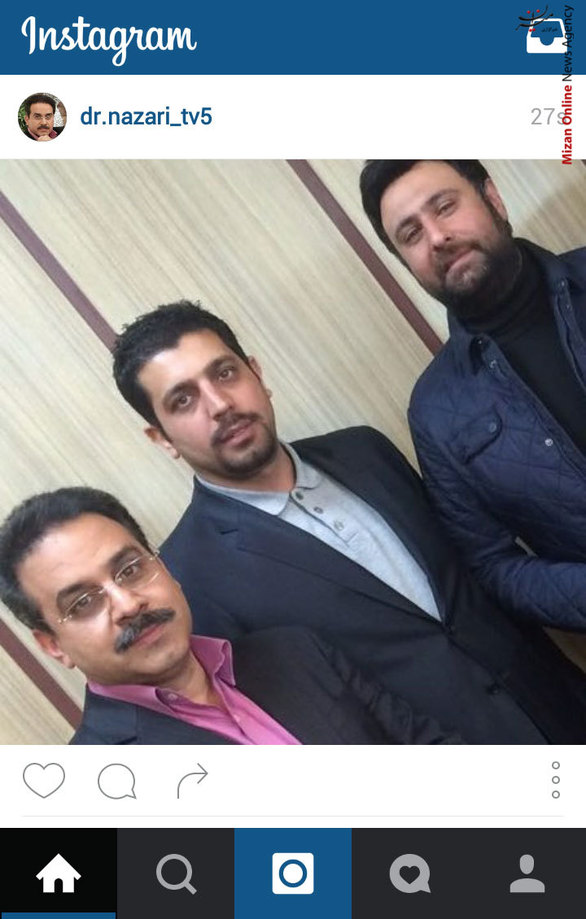 عکس یادگاری مجری نلویزیون با محمد علیزاده