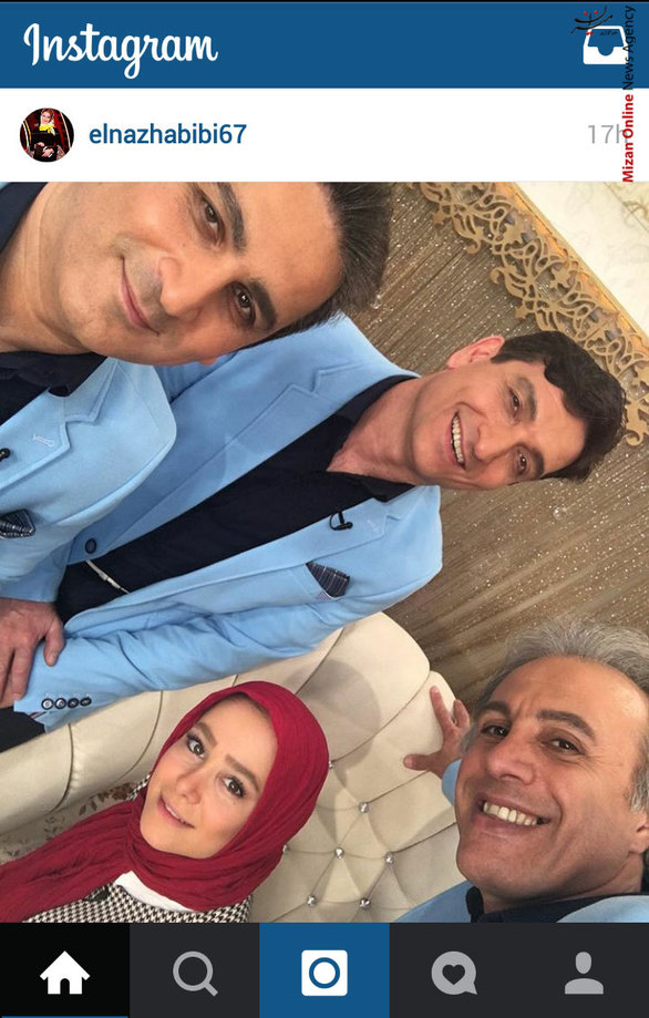 سلفی الناز حبیبی با عمو فیتیله ای ها