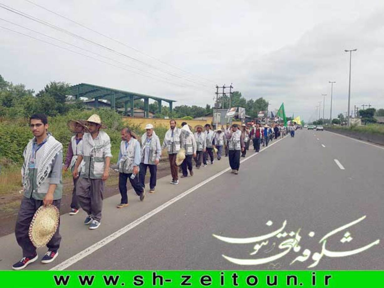 عزیمت بیست و پنجمین کاروان پیاده از استان گیلان به سمت حرم مطهر امام خمینی(ره).
