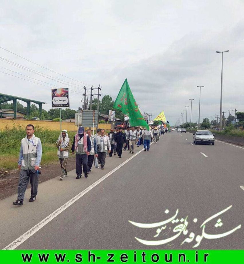 عزیمت بیست و پنجمین کاروان پیاده از استان گیلان به سمت حرم مطهر امام خمینی(ره).