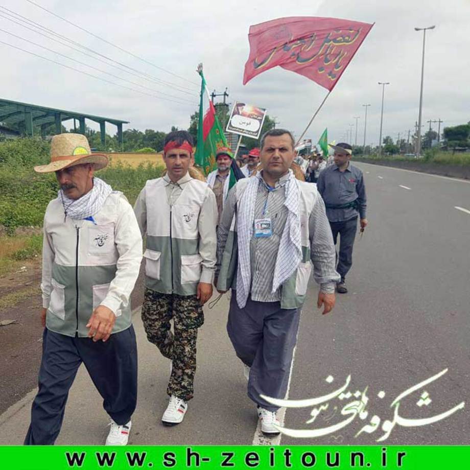 عزیمت بیست و پنجمین کاروان پیاده از استان گیلان به سمت حرم مطهر امام خمینی(ره).