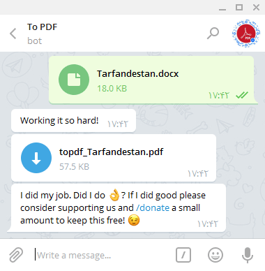 تلگرام فایل ها را به PDF تبدیل می کند + تصاویر آموزشی