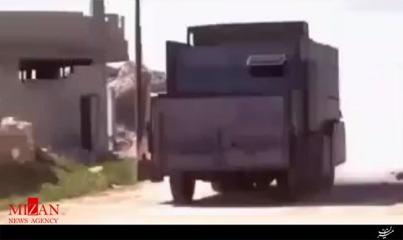 فرار راننده انتحاری از خودروی هیولا 