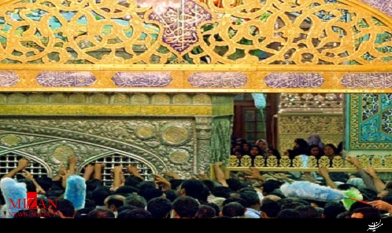 ضریح امام رضا(ع)، لحظه‌ای پس از زلزله 