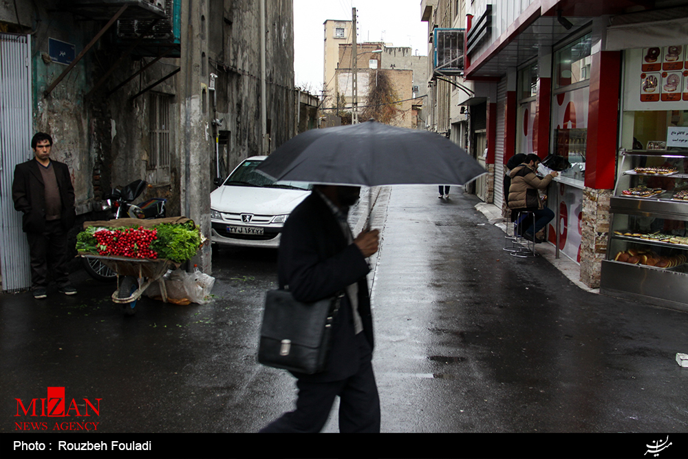 بارش باران در تهران