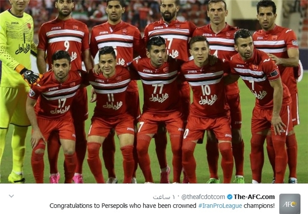 عکس/ AFC قهرمانی پرسپولیس را تبریک گفت عکس/ AFC قهرمانی پرسپولیس را تبریک گفت
