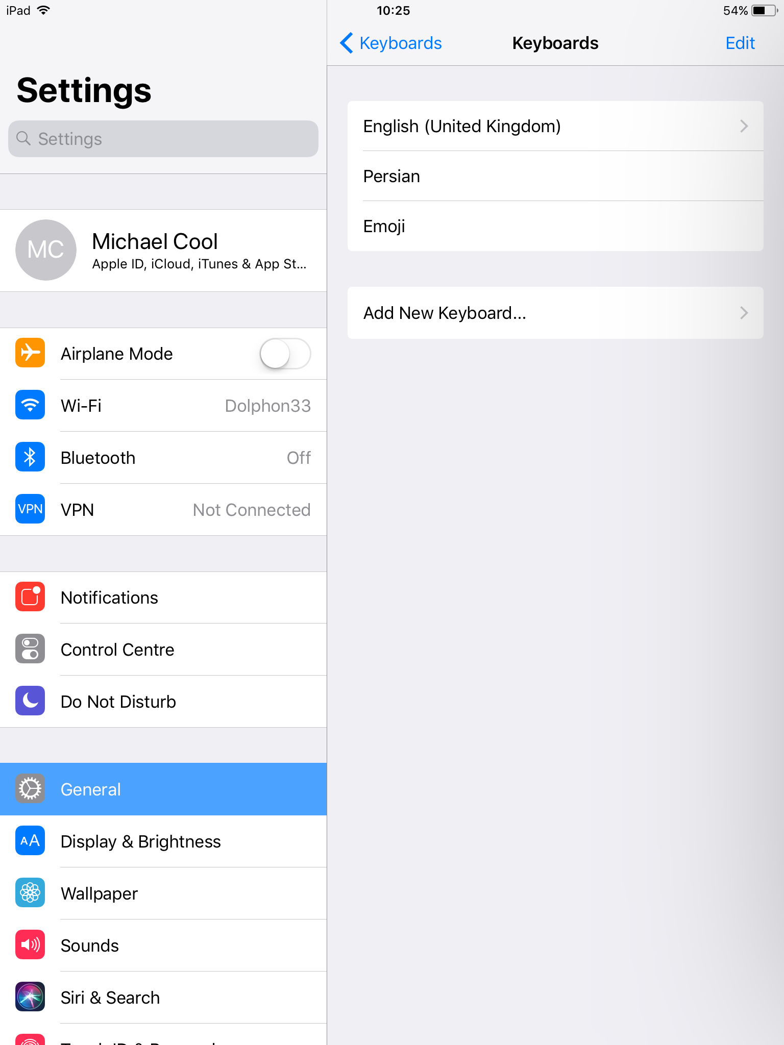 کیبورد فارسی به IOS11 اضافه شد