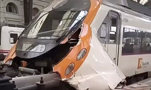تصادف قطار در بارسلونا تصادف قطار در بارسلونا