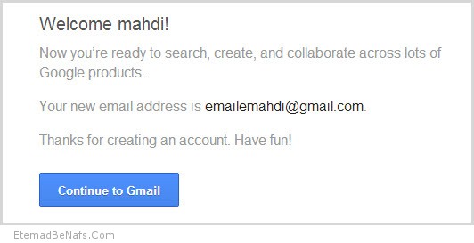 آموزش تصویری ساخت اکانت جیمیل (Gmail) / بخش دوم آموزش تصویری ساخت اکانت جیمیل (Gmail) / بخش دوم