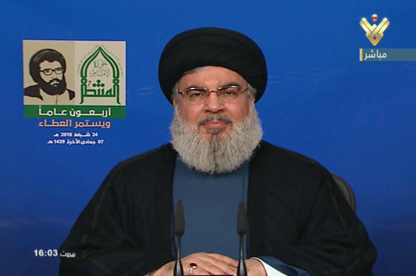 سخنرانی سيد حسن نصرالله آغاز شد