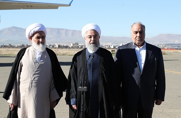 روحانی وارد کرمانشاه شد