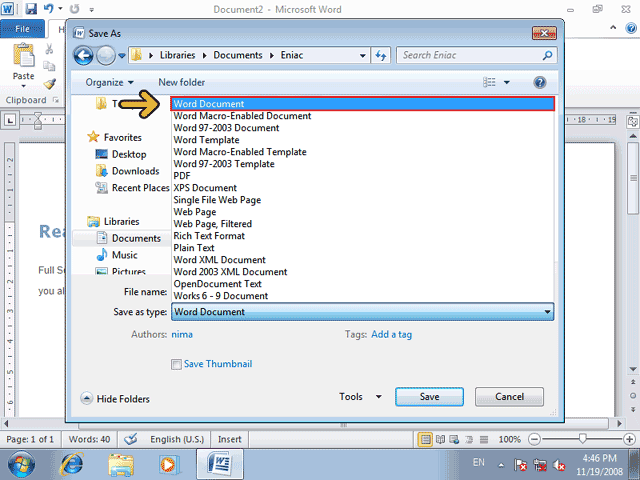 آموزش ورد 2010/مقدماتی/ بخش هفتم آموزش ورد 2010/مقدماتی/ بخش هفتم