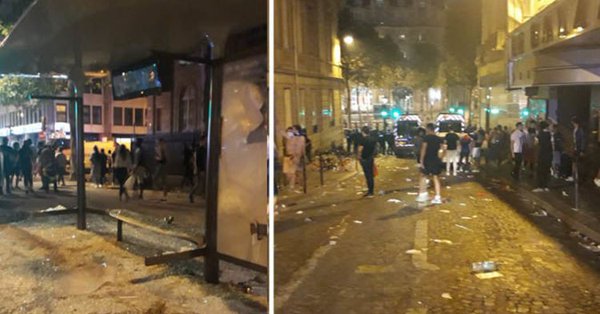 جشن قهرمانی جام جهانی در پاریس به خشونت کشیده شد/پلیس مجبور به استفاده از گاز اشکآور شد جشن قهرمانی جام جهانی در پاریس به خشونت کشیده شد/پلیس مجبور به استفاده از گاز اشکآور شد