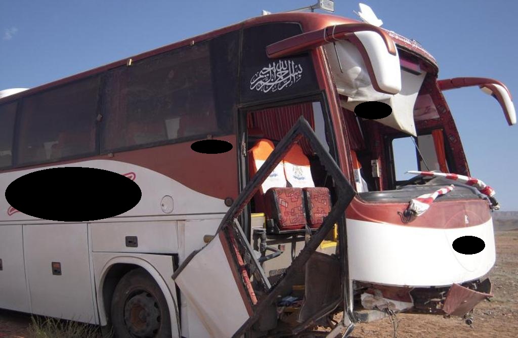 واژگونی یک اتوبوس در سبزوار