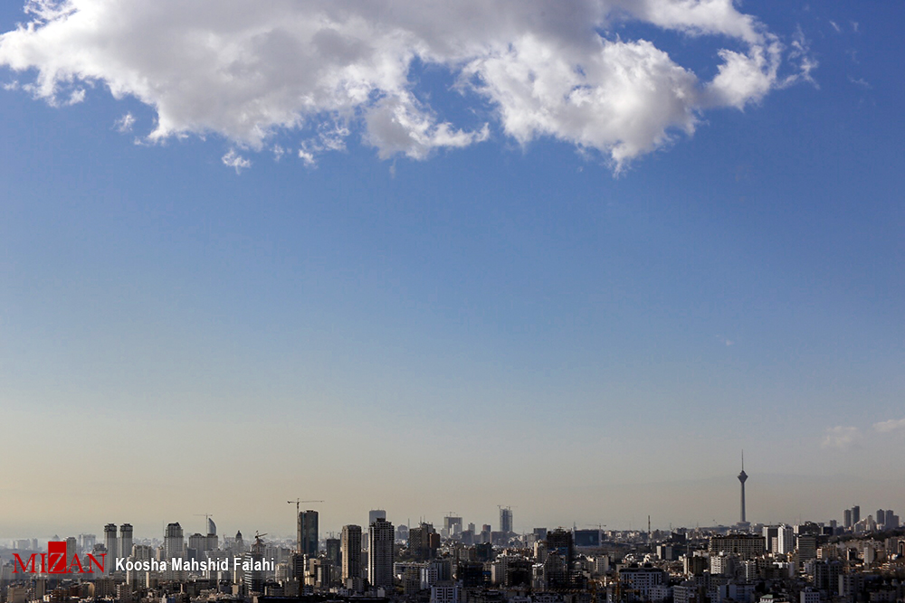 تعداد روز‌های سالم تهران به ۲۵۹ رسید/احتمال بارش باران و وزش باد شدید