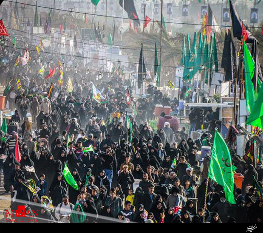 حال و هوای زائران در مسیر پیاده روی اربعین+ عکس