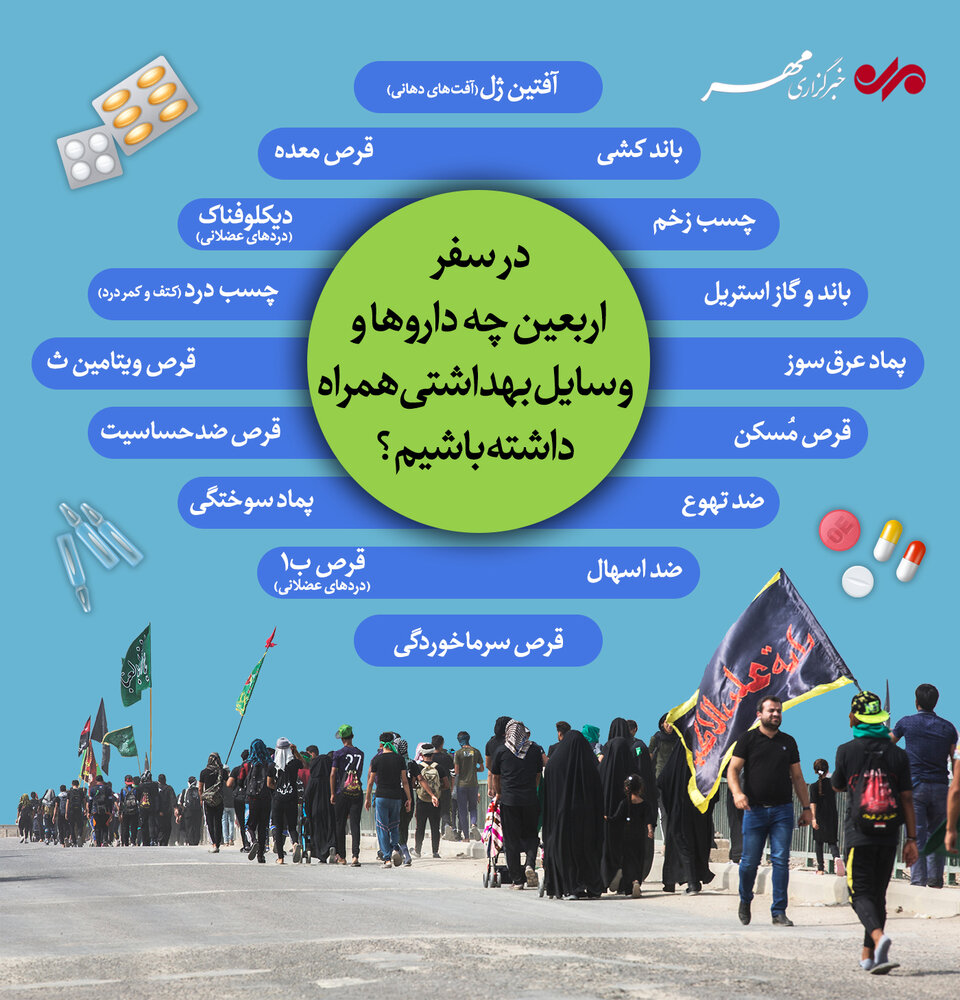 در سفر اربعین چه چیزهایی با خود به همراه ببریم؟ در سفر اربعین چه چیزهایی با خود به همراه ببریم؟