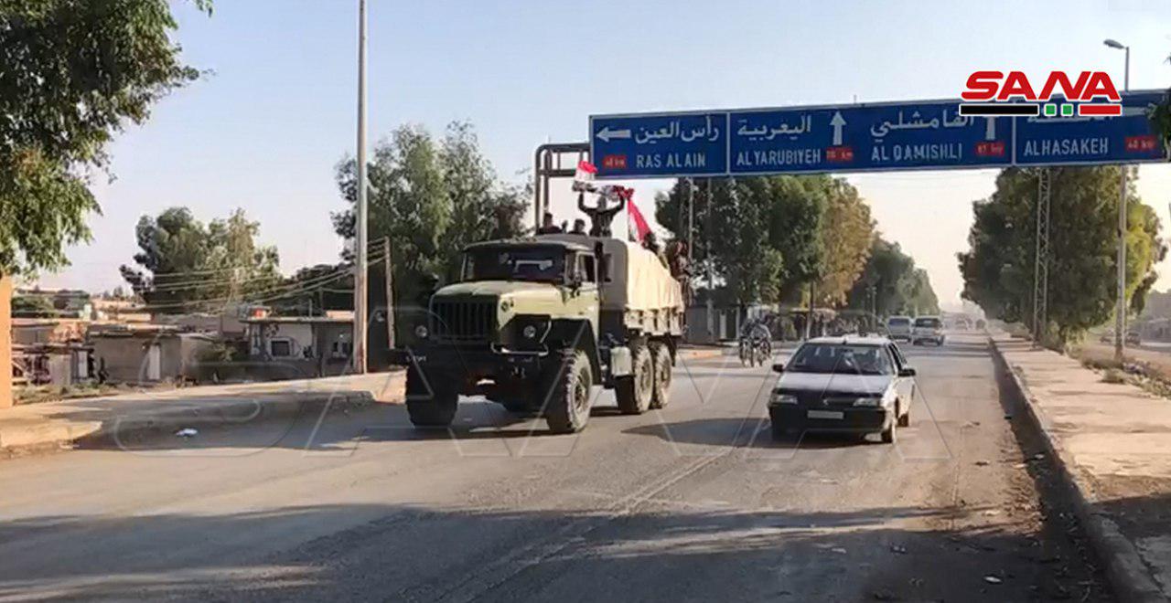 استقرار نیروهای سوری در استان حسکه کامل شد/درخواست بروکسل از ترکیه برای توقف حملات به شمال سوریه استقرار نیروهای سوری در استان حسکه کامل شد/درخواست بروکسل از ترکیه برای توقف حملات به شمال سوریه