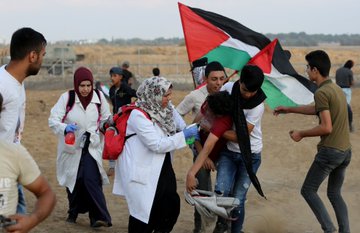 هشتادمین راهپیمایی بازگشت در نوار غزه/۷۷ فلسطینی مجروح شدند هشتادمین راهپیمایی بازگشت در نوار غزه/۷۷ فلسطینی مجروح شدند