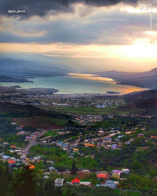 نمایی تماشایی از شهر منجیل +عکس