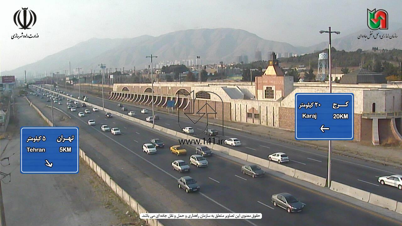 ترافیک سنگین و نیمه سنگین در مسیرهای منتهی به تهران