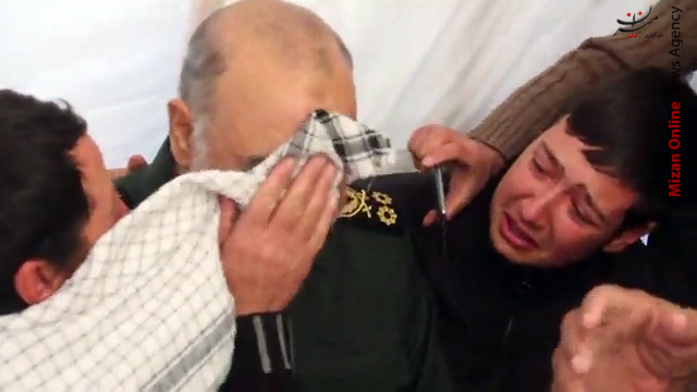 گریه سردار سلامی پس از صحبت های سوزناک جوان زلزله زده