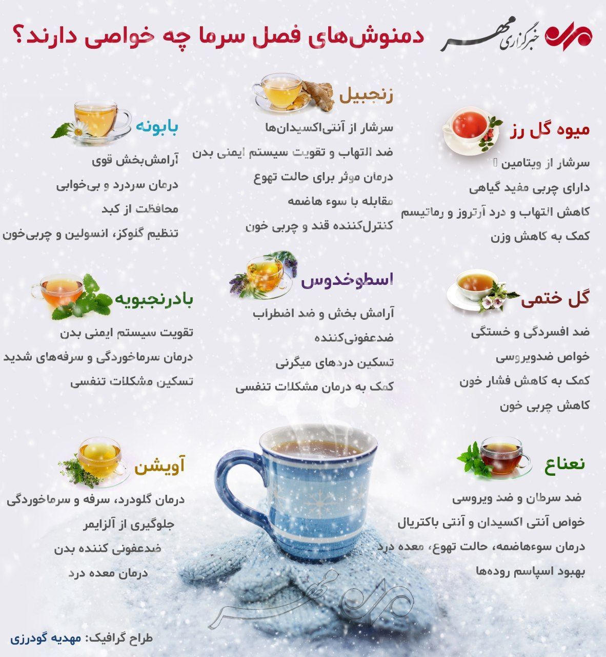 دمنوش‌های مناسب فصل سرما بشناسید +خواص