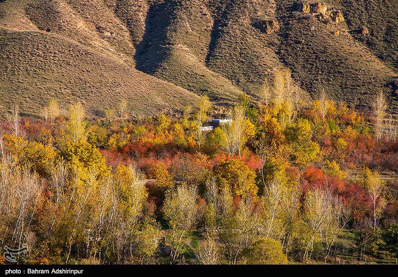 تصاویری از زیبایی پاییز در باغ‌شهر هیر اردبیل