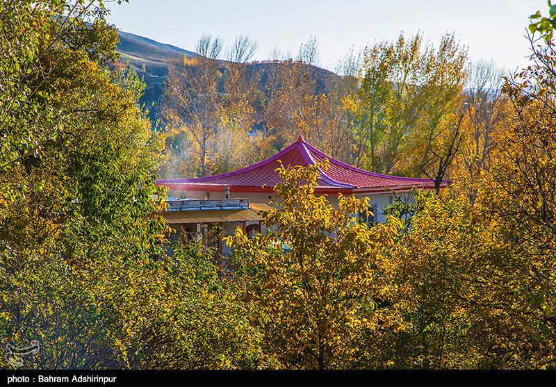 تصاویری از زیبایی پاییز در باغ‌شهر هیر اردبیل