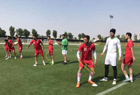 برگزاری تمرین سبک تیم فوتبال امید