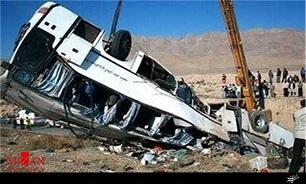 واژگونی اتوبوس در محور همدان- قزوین 20 کشته و مصدوم داشت