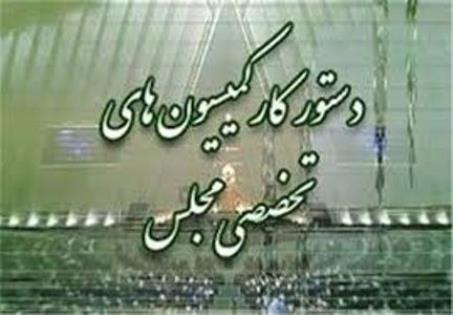 دستور کار جلسات هفته آینده کمیسیون های تخصصی مجلس