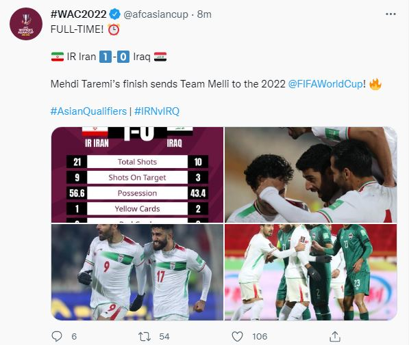 واکنش جالب AFC و FIFA به صعود تیم ملی ایران به جام جهانی واکنش جالب AFC و FIFA به صعود تیم ملی ایران به جام جهانی