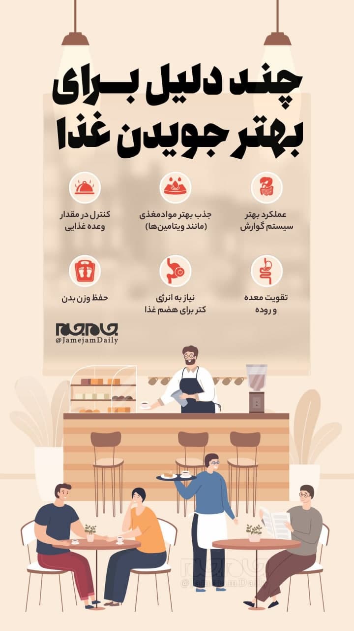 چرا باید غذا را خوب جوید؟