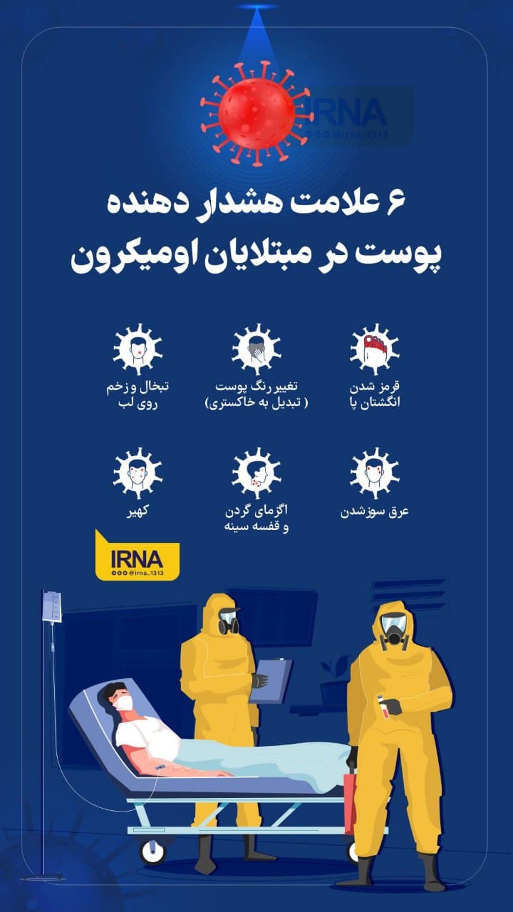 شش علامت هشدار دهنده پوست در مبتلایان امیکرون شش علامت هشدار دهنده پوست در مبتلایان امیکرون