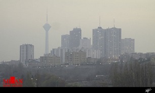 شاخص كيفيت هوای پایتخت در شرايط ناسالم