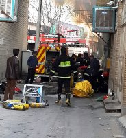 شهادت مامور آتش نشانی یزد هنگام عملیات اطفا حریق+عکس