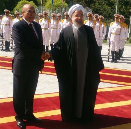 روحانی از رییس جمهوری آفریقای جنوبی استقبال كرد