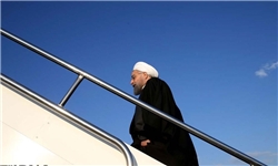 روحانی برای شرکت در اجلاس سه جانبه ایران،روسیه و آذربایجان عازم باکو شد