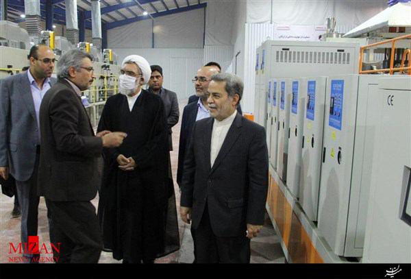 بازدید وزیر دادگستری از کارخانه تولیدکاغذ سنگی یزد+عکس