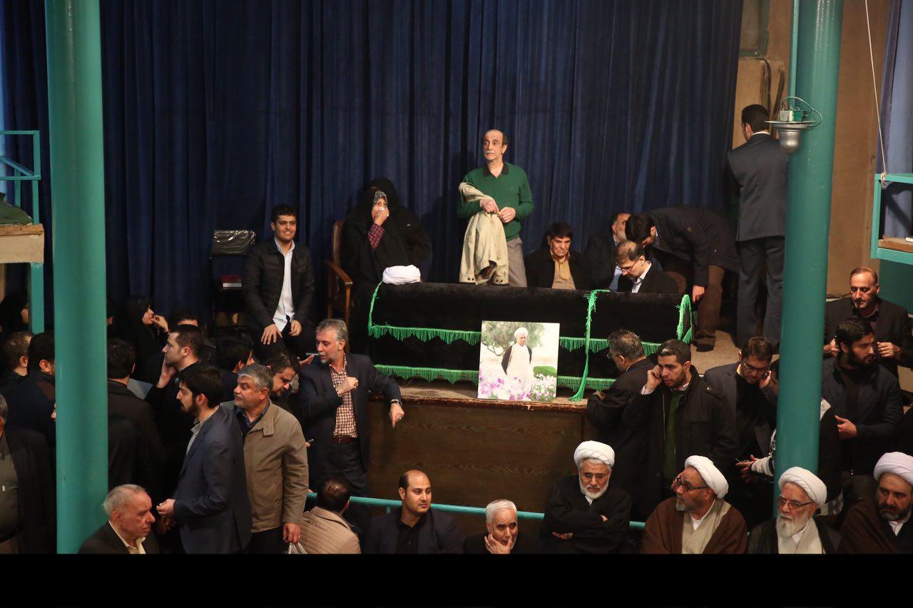پیکر آیت الله هاشمی رفسنجانی در حسینیه جماران
