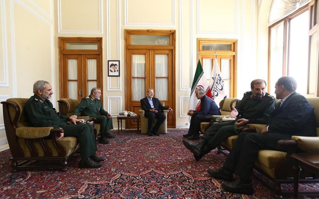 دیدار رئیس مجلس با فرماندهان سپاه پاسداران